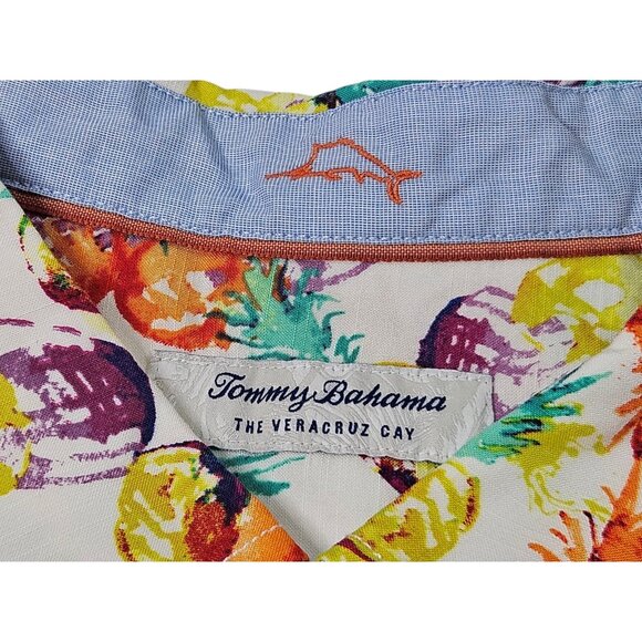 Tommy Bahama The Veracruz Cay Shirt Pineapple Hawaiian Colorful Aloha Men's 2XL - Picture 4 of 10